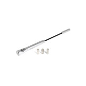 ANTENA AUTO EXTERIOR CROMATA 16.5CM CU 3 ADAPTOARE (4-5-6MM)