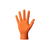 MANUSI DIN NITRIL CULOARE ORANGE STRUCTURA DIAMANTATA M SET 50BUC