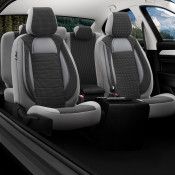 SET HUSE SCAUN RACING GRI - NEGRU