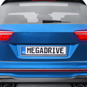 SUPORT NUMAR INMATRICULARE MEGA DRIVE CARBON SET 2 BUC