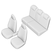 SET HUSE SCAUN UMBRELLA PENTRU FORD FOCUS 2012-2018 (BANCHETA FRACTIONATA)