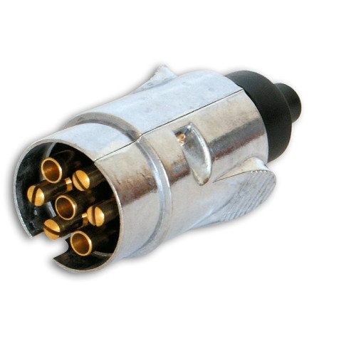 FISA PRIZA 12V 7 PINI ALUMINIU HICO