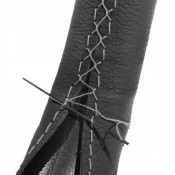 HUSA VOLAN CU SNUR PIELE NATURALA NEGRU 49-50 cm