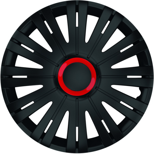 SET CAPACE ROTI 14` NEGRE CU INEL ROSU ACTIVE