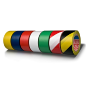 BANDA PVC ALB/ROSU 33M/50MM
