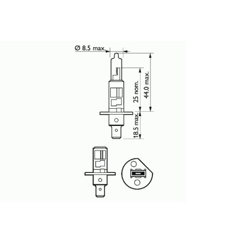 BEC FAR H1 12V 55W P14.5s WHITE SCT