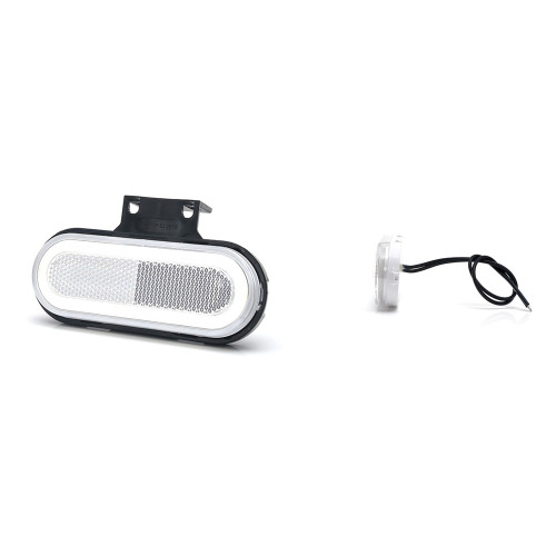 LAMPA GABARIT LED 1401 W198, 12V-24V, POZITIE ALB WAS