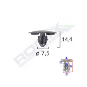 CLEMA CAPAC MOTOR PENTRU LEXUS/TOYOTA 7.5X14.4MM - NEGRU SET 10 BUC