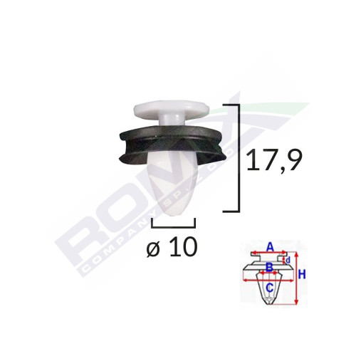 CLIPS TAPITERIE PEUGEOT 407/408 SET 10 BUC