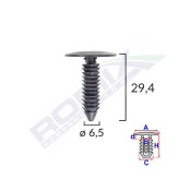 CLIPS TAPITERIE PENTRU GM 6.5X29.4MM - NEGRU SET 10 BUC