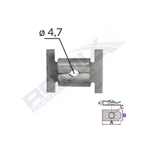 PRIZA MONTARE 12 X 14 PENTRU SURUB 4.7 SET 10 BUC