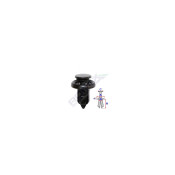CLIPS FIXARE ELEMENTE EXTERIOARE PENTRU HONDA 10X16.2MM NEGRU SET 5 BUC