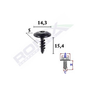 SURUB FIXARE PENTRU AUDI,VW, SKODA  5X15.4MM SET 10 BUC