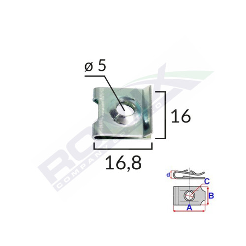 CLIPS METALIC FIXARE UNIVERSAL SET 10 BUC