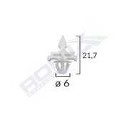 CLIPS FIXARE ELEMENTE EXTERIOARE PENTRU MERCEDES 6X21.7MM- ALB SET 10 BUC
