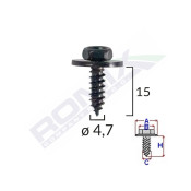 SURUB UNIVERSAL FIXARE NEGRU 4.7X15MM SET 10 BUC