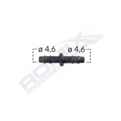 CONECTOR FURTUN LINIAR UNIVERSAL 4.6MM - NEGRU SET 10 BUC