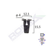 CLIPS FIXARE PENTRU VW SKODA - NEGRU SET 10 BUC