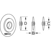 ROATA TAIETOARE DE REZERVA PENTRU APARAT DE DEBITAT TEVI. METAL.  18.2 X 3 MM
