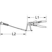 CLESTE PENTRU COLIERE DE FURTUNURI CU CABLU BOWDEN. 650MM