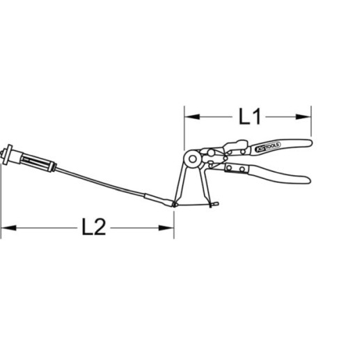 CLESTE PENTRU COLIERE DE FURTUNURI CU CABLU BOWDEN. 650MM