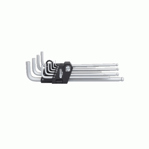 SET INBUSURI CU CAP SFERIC. CU LOCAS HEXAGONAL IN UNGHI IN SUPORT PLIABIL. 10 PIESE
