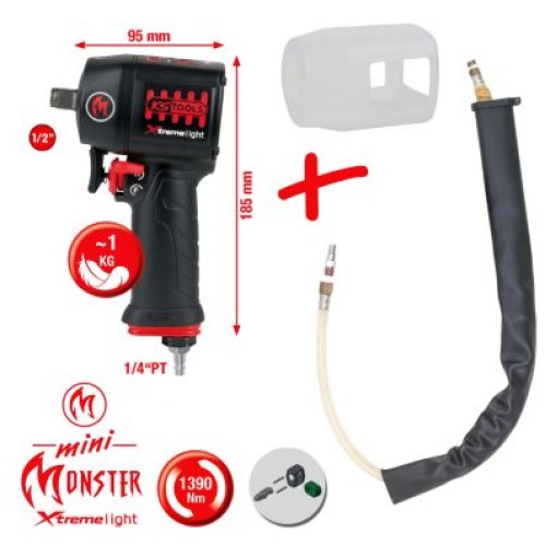 SURUBELNITA PNEUMATICA CU PERCUTIE MINIMONSTER XTREMELIGH 1/2. 1.390 NM