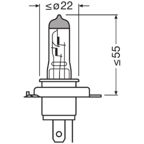 BEC 12V H4 60/55 W COOL BLUE INTENSE BLISTER NextGen 1 BUC OSRAM