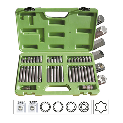 TRUSA SPECIALA CU 40 CAPETE SURUBELNITA PT. SURUBURI TORX. 12-6 FETE JBM