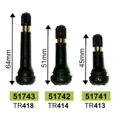 VALVE PENTRU ANVELOPE TR413 45MM - SET 100BUC JBM